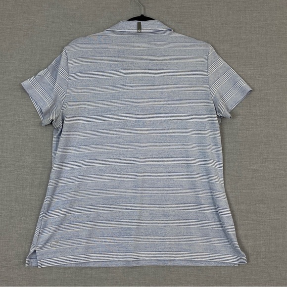 Puma Dry Cell Golf Shirt Light Blue Stripe Sz XL - Picture 3 of 9